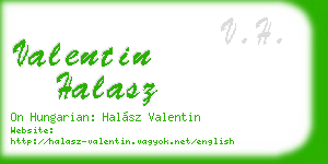 valentin halasz business card