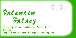 valentin halasz business card